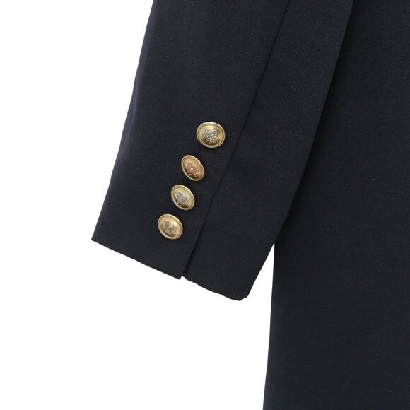 Ralph Lauren Navy Blue Royal Crown Logo Crest Worsted Wool Blazer Jacket 10 - Picture 7 of 8